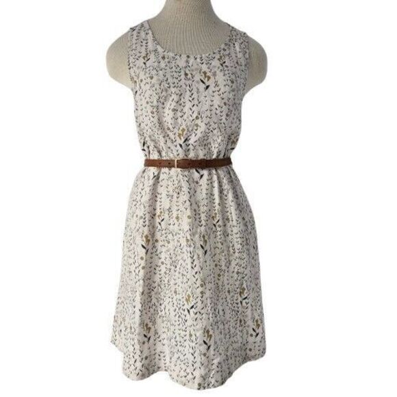 Boho Floral Cottage Dress Rachel Zoe Linen Women Large Muumuu Longline Lagenlook - Picture 1 of 8